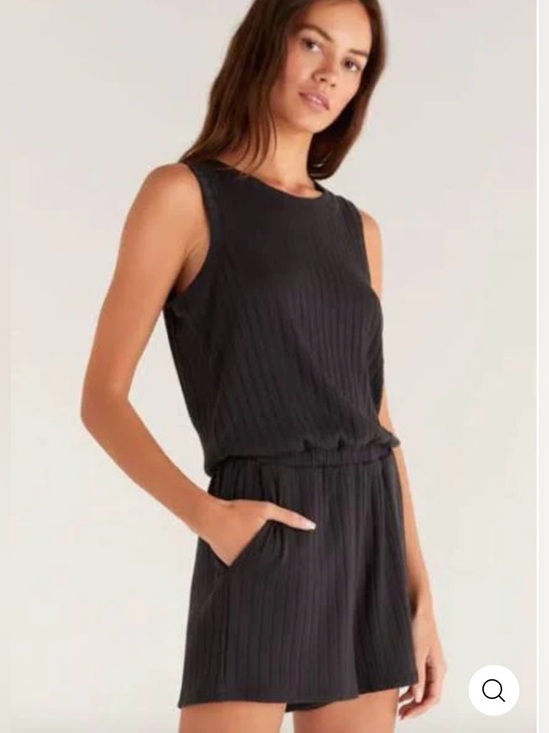 Z Supply Pants - Z Supply Kai Rib Romper Black sz Medium